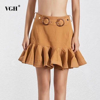 VGH Embroidery Ruffle Trumpet Skirt For Women High Waist With Sashes Mini A Line Skirts Female 2020 Summer Fashion New Clothing
VGH Embroidery Ruffle Trumpet Skirt For Women High Waist With Sashes Mini A Line Skirts Female 2020 Summer Fashion New Clothing