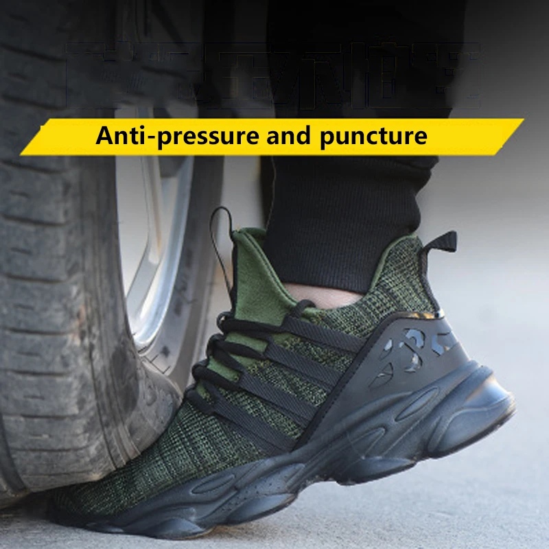 Lightweight and comfortablefor work safety shoes non-slip steel toe cap wear resistant breathable work shoes image 7