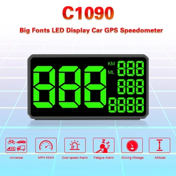C1090 Compatible with all Cars GPS HUD Speedometer With Auto Adjust Brightness Through Light Sensor Over-speed Alarm Setting
C1090 Compatible with all Cars GPS HUD Speedometer With Auto Adjust Brightness Through Light Sensor Over-speed Alarm Setting