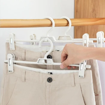 Multi-Functional Plastic Strong Pants Non-Slip Belt Clip Clothes Rack Pant Rack 5 PCS Stackable High Quality Pants Racks
Multi-Functional Plastic Strong Pants Non-Slip Belt Clip Clothes Rack Pant Rack 5 PCS Stackable High Quality Pants Racks
