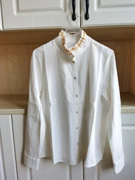 2020 Yellow Embroidered Flowes Collar Shirt Women Long Sleeve Cotton Girls Blouse Spring Casual Femme Single-breasted Top
2020 Yellow Embroidered Flowes Collar Shirt Women Long Sleeve Cotton Girls Blouse Spring Casual Femme Single-breasted Top