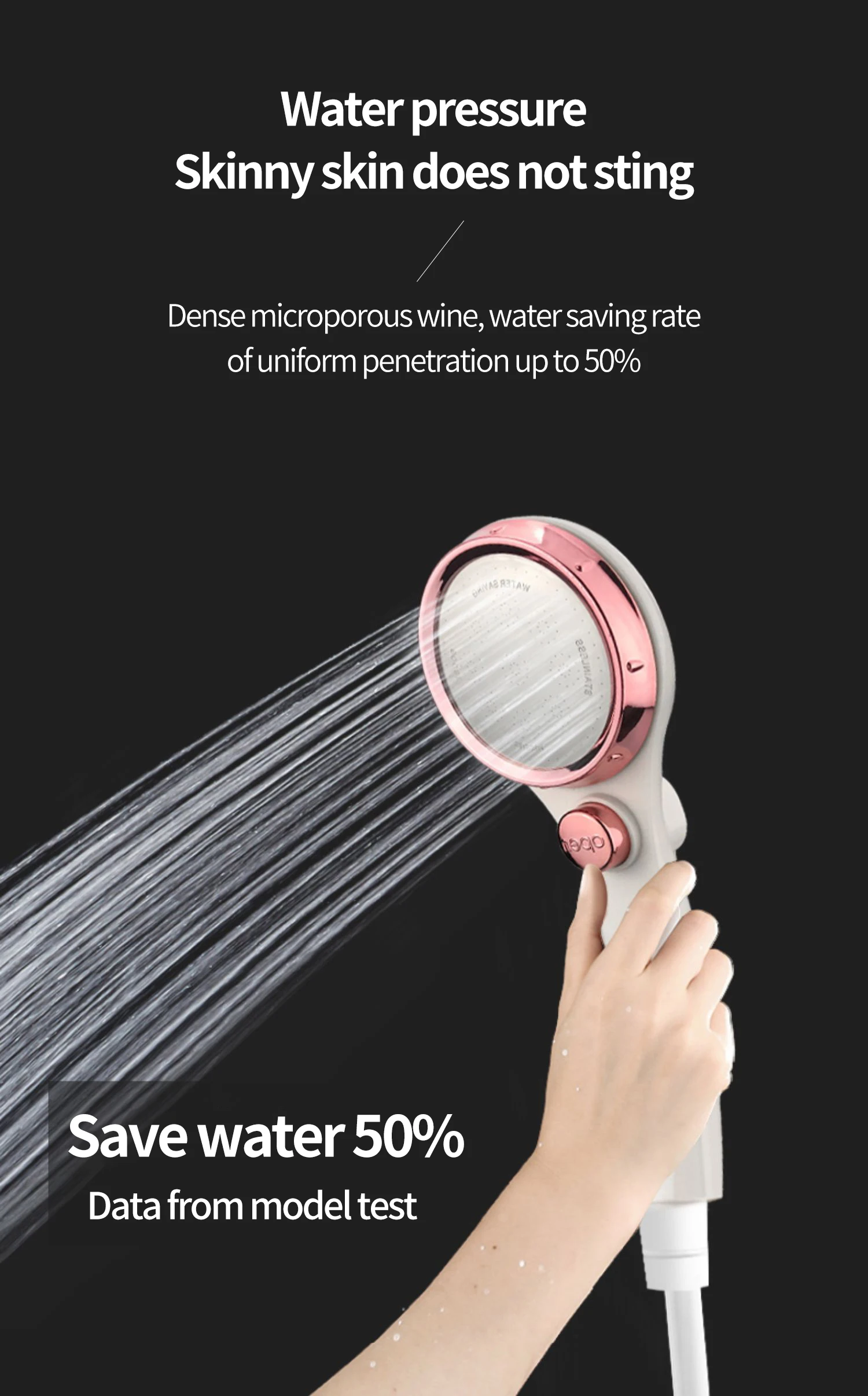 Generic High Pressure Shower Head For Bathroom Bath Rain Saving Water