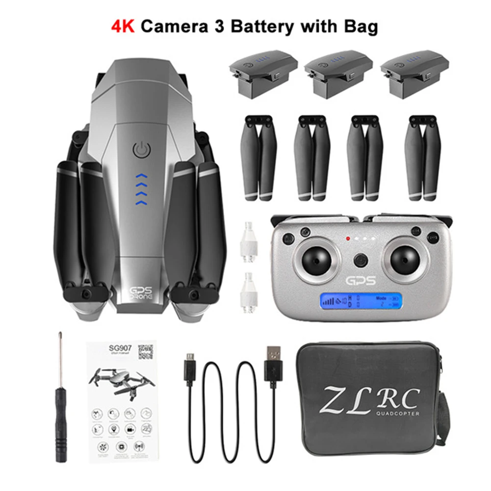 SG907 RC Drone One Key Return WIFI Folding Remote-controlled Professional 4K 1080P Quadcopter Kit Wide Angle GPS With Camera
SG907 RC Drone One Key Return WIFI Folding Remote-controlled Professional 4K 1080P Quadcopter Kit Wide Angle GPS With Camera