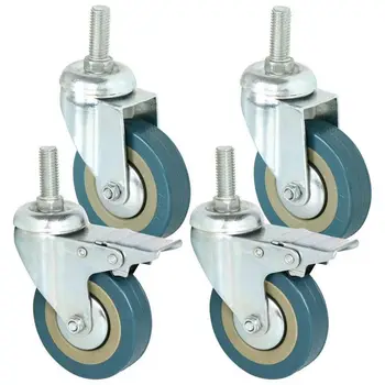 Heavy Duty 75mm Swivel Castor with Brake Trolley Casters wheels for Furniture, Set of 4
Heavy Duty 75mm Swivel Castor with Brake Trolley Casters wheels for Furniture, Set of 4