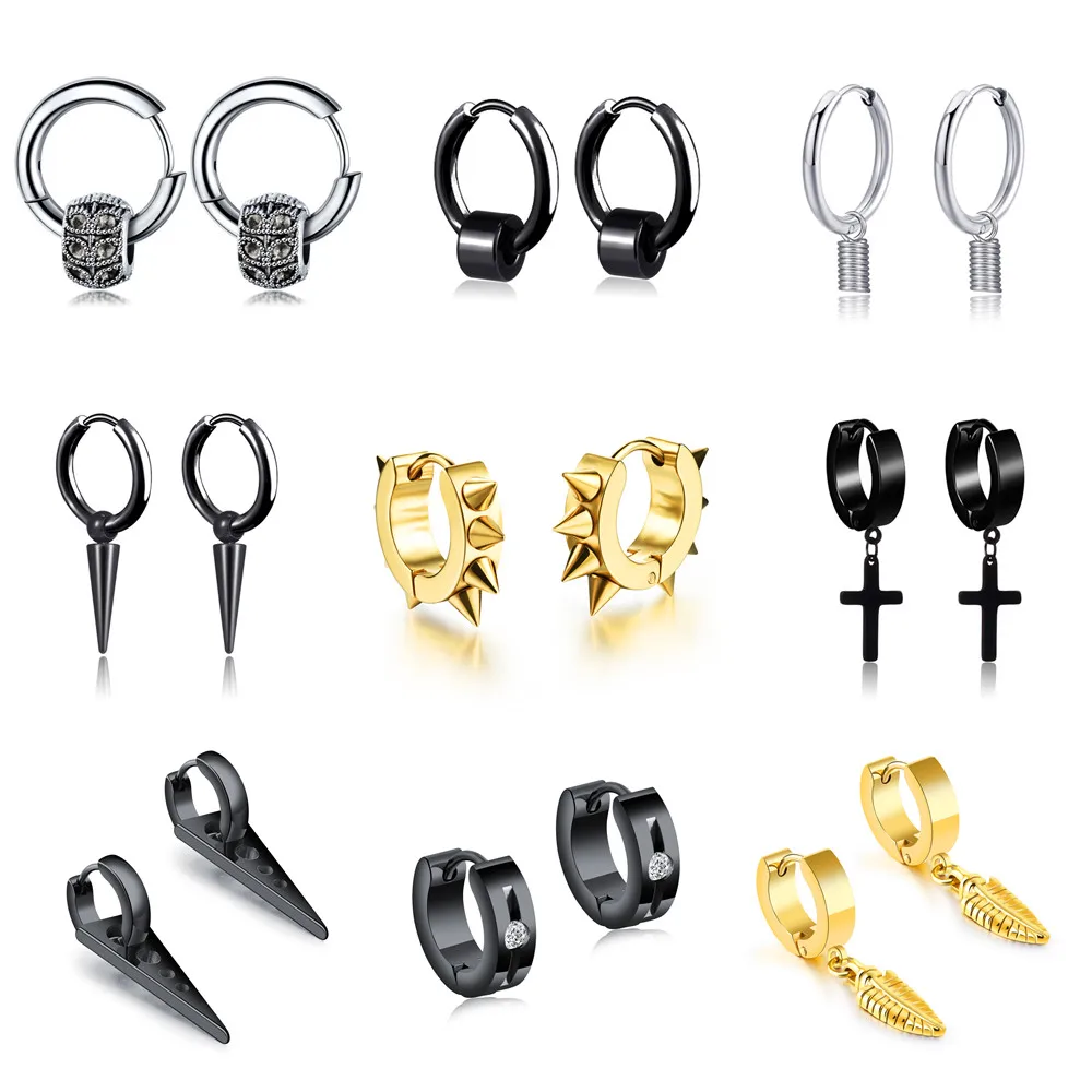 punk stainless steel cross Zircon earrings for men women 2020 vintage charms gold hoop piercing ear jewelry accesories wholesale
punk stainless steel cross Zircon earrings for men women 2020 vintage charms gold hoop piercing ear jewelry accesories wholesale
