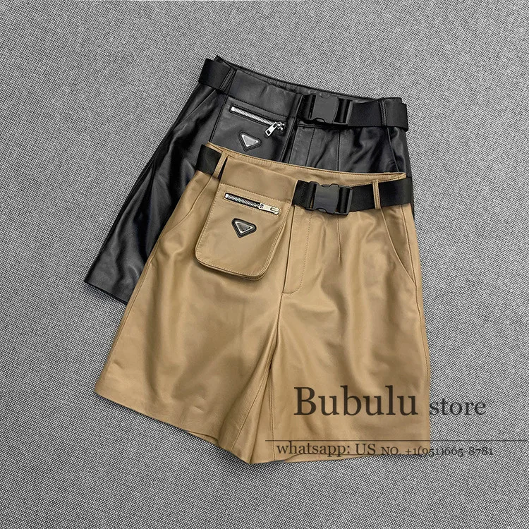 luxury designer high end real Leather biker shorts for Women clothing high waist Casual Wide Leg Sheepskin Leather woman Shorts
luxury designer high end real Leather biker shorts for Women clothing high waist Casual Wide Leg Sheepskin Leather woman Shorts