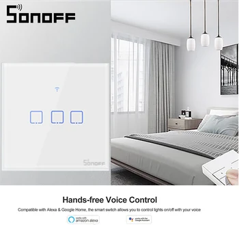 SONOFF Wifi Smart Wall Switch EU Glass Panel Touch Light Led 1 Gang Wireless Remote Control Relay Timer Socket Plug Google Home
SONOFF Wifi Smart Wall Switch EU Glass Panel Touch Light Led 1 Gang Wireless Remote Control Relay Timer Socket Plug Google Home