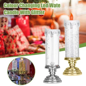 Rotating Color Changing Glitter Led Flameles Romantic Crystal Candle Light 300ml Candles Flameless Flickering Weeding Decor 
Rotating Color Changing Glitter Led Flameles Romantic Crystal Candle Light 300ml Candles Flameless Flickering Weeding Decor