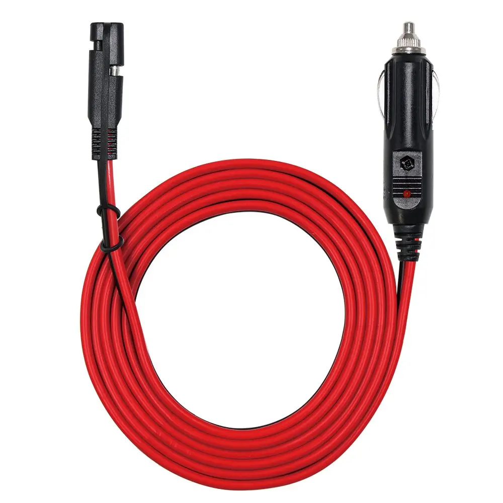 5FT SAE to Male Cigarette Lighter Male Plug Cable Adapter with SAE Quick Release Connector 16 AWG Extension Cable with LED Light
5FT SAE to Male Cigarette Lighter Male Plug Cable Adapter with SAE Quick Release Connector 16 AWG Extension Cable with LED Light
