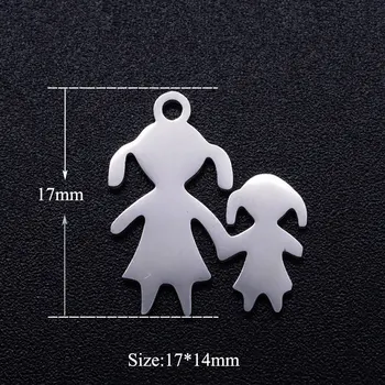 5pcs/lot Mother and Daughter Stainless Steel DIY Charms Wholesale OEM Charm Accepted Never Tarnish Charm for Bracelet Making
5pcs/lot Mother and Daughter Stainless Steel DIY Charms Wholesale OEM Charm Accepted Never Tarnish Charm for Bracelet Making