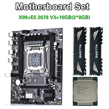 Kllisre X99 motherboard set with Xeon E5 2678 V3 LGA2011-3 CPU 2pcs X 8GB =16GB 2400MHz DDR4 memory
Kllisre X99 motherboard set with Xeon E5 2678 V3 LGA2011-3 CPU 2pcs X 8GB =16GB 2400MHz DDR4 memory