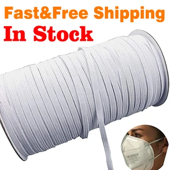 White 70/100/160 Yards Elastic Band Sewing 3/6mm Elastic Cord Rope Sewing Crafts DIY Mask Bedspread Cuff
White 70/100/160 Yards Elastic Band Sewing 3/6mm Elastic Cord Rope Sewing Crafts DIY Mask Bedspread Cuff