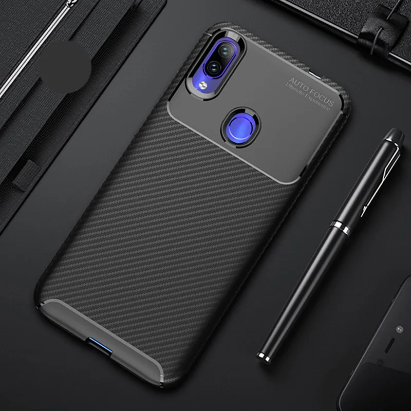 Для Xiaomi Redmi Note 7 Чехол из углеродного волокна чехол 360 полная защита для телефона Pro