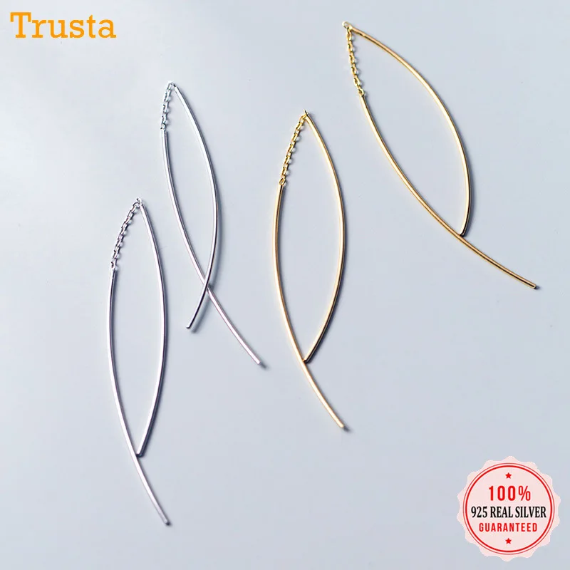 Trusta 100% 925 Real Sterling Silver Dangle Earrings 10.5cm Linked Double Stick For Women Girls Jewelry Wholesale DS1426
Trusta 100% 925 Real Sterling Silver Dangle Earrings 10.5cm Linked Double Stick For Women Girls Jewelry Wholesale DS1426