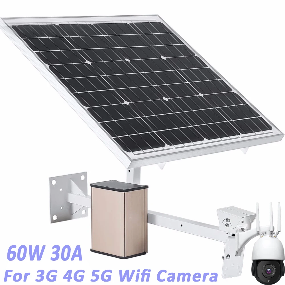 2020 New 60W Solar Panel for CCTV Wi-fi IP Camera 3G 4G 5G SIM Card Outdoor Waterproof Power 30A 40A Surveillance Outside Camera
2020 New 60W Solar Panel for CCTV Wi-fi IP Camera 3G 4G 5G SIM Card Outdoor Waterproof Power 30A 40A Surveillance Outside Camera