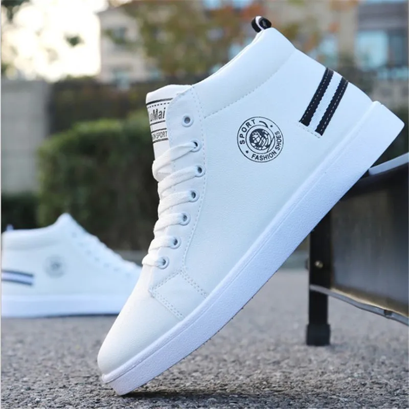2020 New Men's Skateboarding Shoes High Top Sneakers Breathable White Sports Shoes Students Shoes Street Walking Shoes 39-44
2020 New Men's Skateboarding Shoes High Top Sneakers Breathable White Sports Shoes Students Shoes Street Walking Shoes 39-44