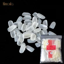 600pcs Breve Ovale Rotondo Punte False Del Chiodo Della Copertura Completa Unghie Finte Presse Sulle Unghie Nep nagels Per Manicure Acrilico unghie(China)
