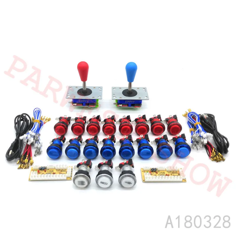 Zero Delay Arcade cabinet DIY kit for 32mm led push button ZIPPY Joystick 1 & 2 player COIN START button USB to PC /Raspberry Pi
Zero Delay Arcade cabinet DIY kit for 32mm led push button ZIPPY Joystick 1 & 2 player COIN START button USB to PC /Raspberry Pi