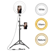10" LED Ring Light Photographic Selfie Ring Lighting with Stand for Smartphone Youtube Makeup Video Studio Tripod Ring Light 10" LED Ring Light Photographic Selfie Ring Lighting with Stand for Smartphone Youtube Makeup Video Studio Tripod Ring Light