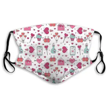 Mouth Mask,Sanitary Mask,Protection From Dust, Ash,Pollen Face Masks Love Themed Sweet Composition With Hearts Cups Letters 
Mouth Mask,Sanitary Mask,Protection From Dust, Ash,Pollen Face Masks Love Themed Sweet Composition With Hearts Cups Letters