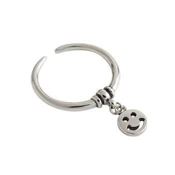 Vintage S925 Pure Silver Women Ring Dainty Jewelry Cold Wind Restoring Simple Style Ins Smiling Face Drop Personality Rings
Vintage S925 Pure Silver Women Ring Dainty Jewelry Cold Wind Restoring Simple Style Ins Smiling Face Drop Personality Rings