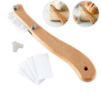 Bread Lamp Slashing Tool Dough Making Slasher with 5 Replacement Blades, Protector, Key Backing Kitchen Accessories Tool
Bread Lamp Slashing Tool Dough Making Slasher with 5 Replacement Blades, Protector, Key Backing Kitchen Accessories Tool