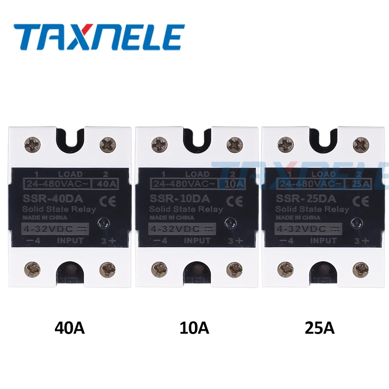 DC To AC SSR 40DA SSR 25DA 10DA Solid State Relay 4-32VDC Input 24-480VAC Output solid state relay Industrial Single black SSR
DC To AC SSR 40DA SSR 25DA 10DA Solid State Relay 4-32VDC Input 24-480VAC Output solid state relay Industrial Single black SSR