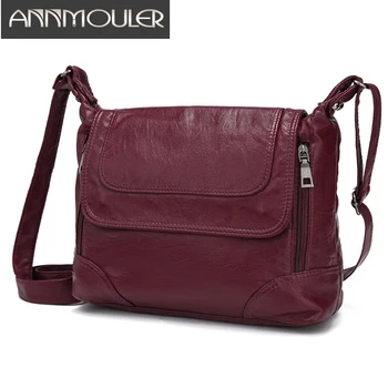 Annmouler Women Shoulder Bag Designer Crossbody Bag Soft Washed Leather Messenger Bag Luxury Handbags Women Bags Sac A Mai
Annmouler Women Shoulder Bag Designer Crossbody Bag Soft Washed Leather Messenger Bag Luxury Handbags Women Bags Sac A Mai