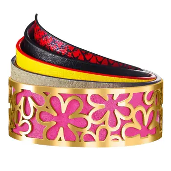 2.5CM Width Stainless Steel Legenstar Bracelet Interchangeable PU Leathers Hollow Out Cuff Bangles Indian Jewelry Georgettes
2.5CM Width Stainless Steel Legenstar Bracelet Interchangeable PU Leathers Hollow Out Cuff Bangles Indian Jewelry Georgettes