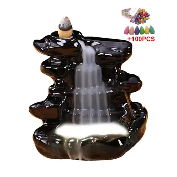 100pc Incense Cone + Burner Creative Home Decor Mountains & River Censer Backflow Incense Burner Use In The Home Office Teahouse
100pc Incense Cone + Burner Creative Home Decor Mountains & River Censer Backflow Incense Burner Use In The Home Office Teahouse