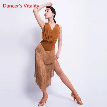 Latin Dance Dress Sexy Female Adult New Dance Practice Clothes Female Tassel Performance Clothing Competition Skirt 
Latin Dance Dress Sexy Female Adult New Dance Practice Clothes Female Tassel Performance Clothing Competition Skirt
