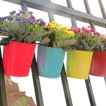 High Quality 10 Colors Hanging Flower Pots Hook Wall Pots Garden Pots Balcony Planters Metal Bucket Flower Holders Decor Home
High Quality 10 Colors Hanging Flower Pots Hook Wall Pots Garden Pots Balcony Planters Metal Bucket Flower Holders Decor Home