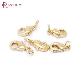 (39120)10PCS 5x10MM 24K Gold Color Brass with Split Ring Lobster Clasps Connect Clasps Jewelry Making Supplies Diy Accessories 
(39120)10PCS 5x10MM 24K Gold Color Brass with Split Ring Lobster Clasps Connect Clasps Jewelry Making Supplies Diy Accessories