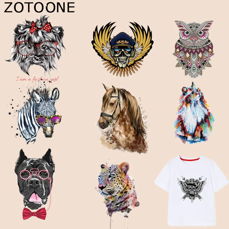 ZOTOONE Horse Owl Patch Zebra Cat Dog Stickers Iron on Patches for Clothing T-shirt Heat Transfer Diy Accessory Appliques G
ZOTOONE Horse Owl Patch Zebra Cat Dog Stickers Iron on Patches for Clothing T-shirt Heat Transfer Diy Accessory Appliques G