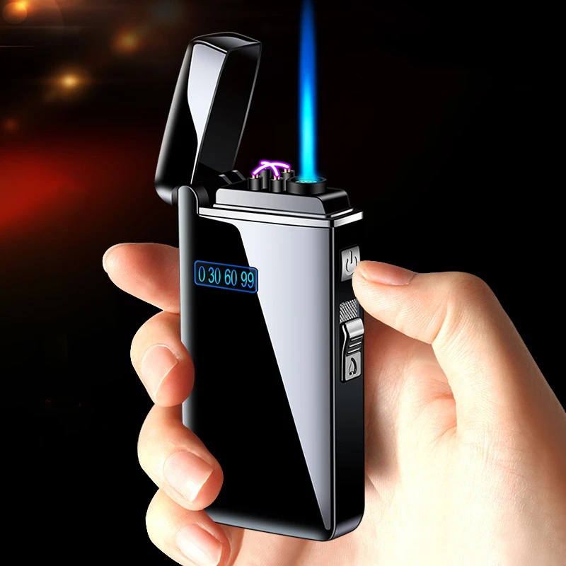 Windproof Metal USB Torch Lighter Jet Turbo Dual Arc LED Lighters Butane Gas Pipe Cigar Powerful Outdoor Lighter Gadgets For Man
Windproof Metal USB Torch Lighter Jet Turbo Dual Arc LED Lighters Butane Gas Pipe Cigar Powerful Outdoor Lighter Gadgets For Man