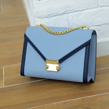 Women's bag 2020 leather ladies shoulder diagonal bag small square bag chain contrast color handbag
Women's bag 2020 leather ladies shoulder diagonal bag small square bag chain contrast color handbag