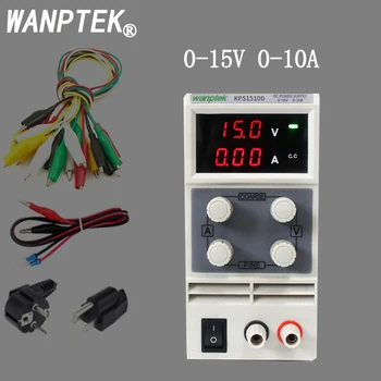 Wanptek KPS1510D Adjustable Variable Portable Mini DC Switching Power Supply Output 0-15V 0-10A Support AC110-220V
Wanptek KPS1510D Adjustable Variable Portable Mini DC Switching Power Supply Output 0-15V 0-10A Support AC110-220V
