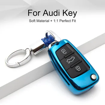 Car Soft TPU Remote Smart Key Cover Case Shell For Audi A4L A1 A3 A4 A5 A6 A7 A8 Quattro Q3 Q5 Q7 Q8 Key Fob Ring Chain Styling
Car Soft TPU Remote Smart Key Cover Case Shell For Audi A4L A1 A3 A4 A5 A6 A7 A8 Quattro Q3 Q5 Q7 Q8 Key Fob Ring Chain Styling