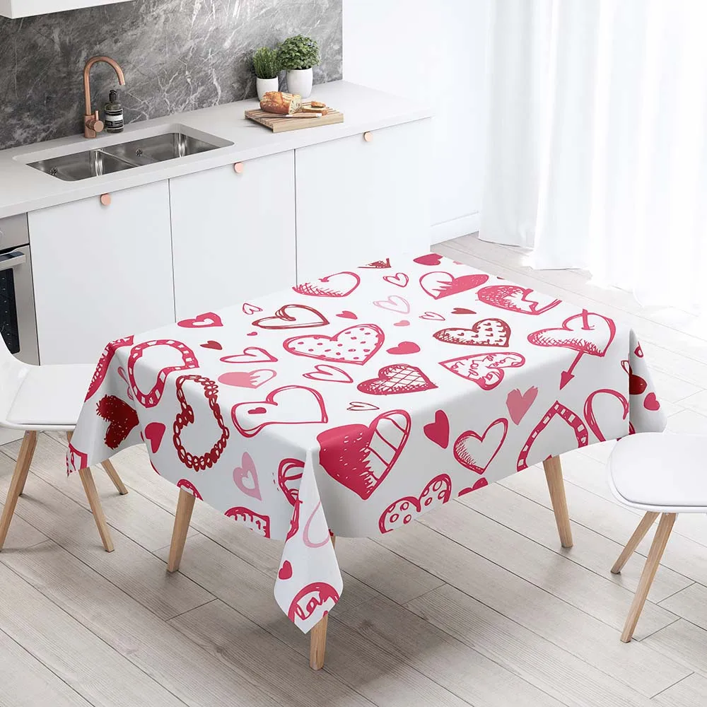 Rectangular Tablecloths Decorative Table Cover 3D Printing Love Design Dining Table Cloth
Rectangular Tablecloths Decorative Table Cover 3D Printing Love Design Dining Table Cloth