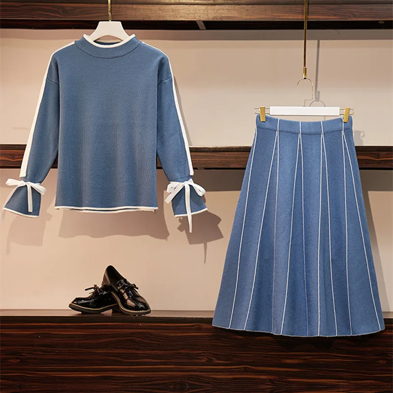 Brand Designer Women Sweater Skirt 2 Piece Set Elegant Lady Half Turtleneck Bow Knit Pullover+A-line Skirt Knitting Tracksuit
Brand Designer Women Sweater Skirt 2 Piece Set Elegant Lady Half Turtleneck Bow Knit Pullover+A-line Skirt Knitting Tracksuit