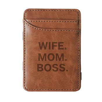 Fashion Classic Wife Mom Boss Design high quality leather magic wallets Fashion men money clips card purse cash holder
Fashion Classic Wife Mom Boss Design high quality leather magic wallets Fashion men money clips card purse cash holder