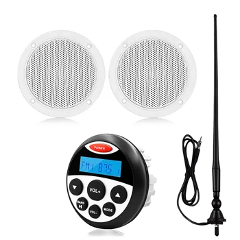 Marine Stereo Radio Audio Bluetooth FM AM Receiver Sound System+4" Waterproof Speaker+AM FM Antenna For ATV UTV Yacht Motorcycle
Marine Stereo Radio Audio Bluetooth FM AM Receiver Sound System+4" Waterproof Speaker+AM FM Antenna For ATV UTV Yacht Motorcycle