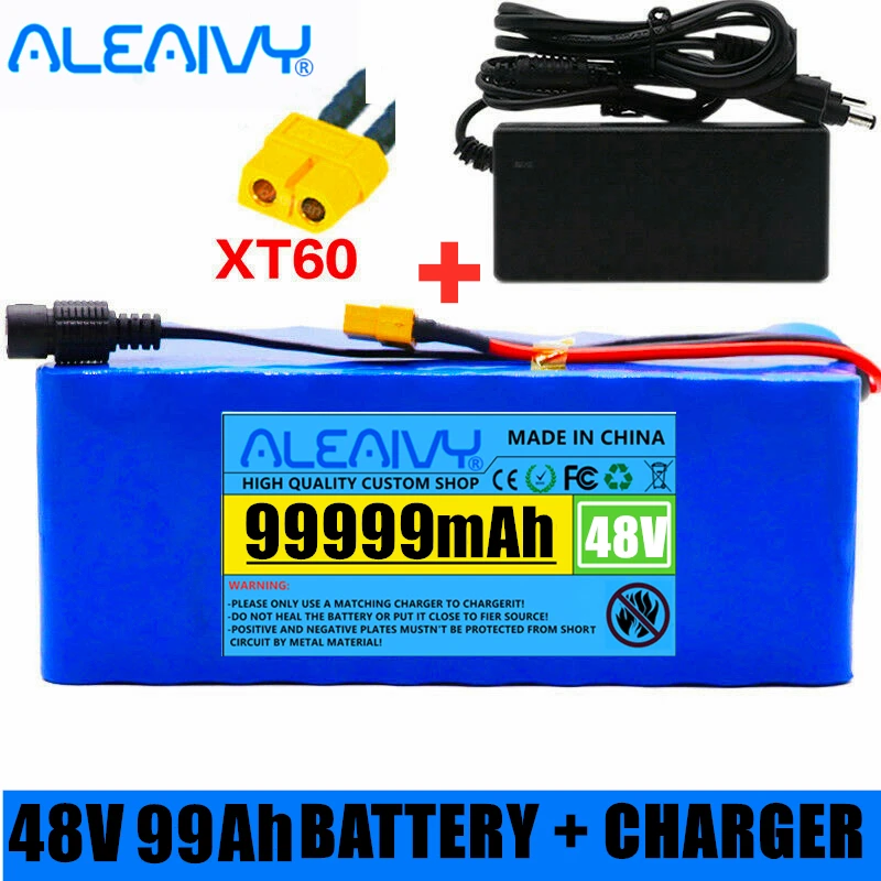 13s3p 48v 99Ah Lithium Ion Battery 99000mAh 1000w Li Ion Battery Pack for 54.6v E-bike Electric Bicycle Scooter with BMS+Charger
13s3p 48v 99Ah Lithium Ion Battery 99000mAh 1000w Li Ion Battery Pack for 54.6v E-bike Electric Bicycle Scooter with BMS+Charger