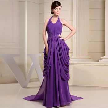 Sexy Halter Prom Evening Dress Long Tail Decal Beaded Purple Dress Mother Of The Groom Gift
Sexy Halter Prom Evening Dress Long Tail Decal Beaded Purple Dress Mother Of The Groom Gift