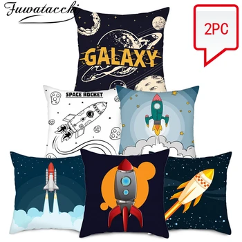 Fuwatacchi 2 Pcs Astronaut Rocket Cushion Cover Cartoon Spacecraft Pillow Cover for Home Chair Outer Space Decorative Pillows
Fuwatacchi 2 Pcs Astronaut Rocket Cushion Cover Cartoon Spacecraft Pillow Cover for Home Chair Outer Space Decorative Pillows