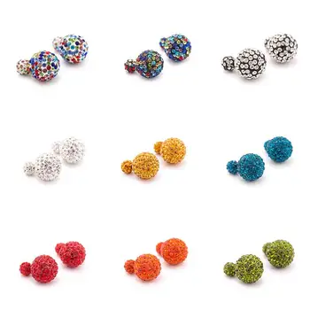 2020 New Trendy Double Sided Piercing Ball Crystal Rhinestone Stud Earrings for Women Girl Wedding Party Accessories Bijoux
2020 New Trendy Double Sided Piercing Ball Crystal Rhinestone Stud Earrings for Women Girl Wedding Party Accessories Bijoux
