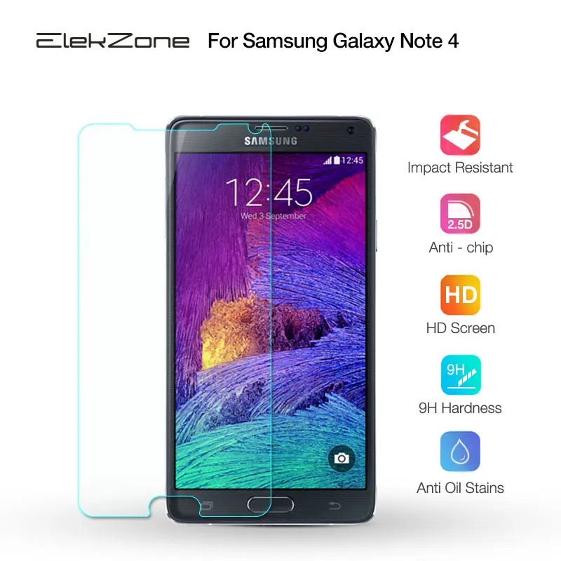 Фото Закаленное стекло для экрана телефона с нанопокрытием 9H HD samsung Galaxy Note 4 защитная