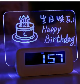 LED Fluorescent Message Board Multifunction Alarm Clock Digital Lazy Student Music Creative Alarm Clock
LED Fluorescent Message Board Multifunction Alarm Clock Digital Lazy Student Music Creative Alarm Clock