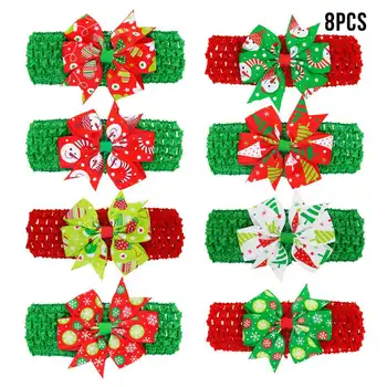 8PCS Christmas Boutique Hair Bow Baby Headband Grosgrain Ribbon Handmade Headdress Party Hair Accessories
8PCS Christmas Boutique Hair Bow Baby Headband Grosgrain Ribbon Handmade Headdress Party Hair Accessories