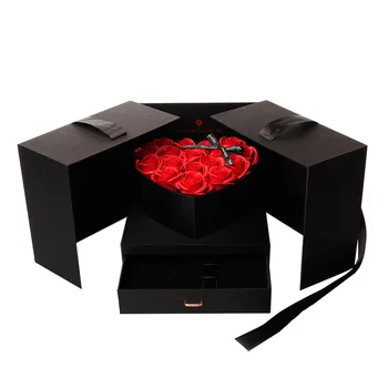 Gift Box With Flower Gift Box Cube Shape Gift Box Innovative Gift Box Anniversary Gift Anniversary Wedding and Valentine's Day
Gift Box With Flower Gift Box Cube Shape Gift Box Innovative Gift Box Anniversary Gift Anniversary Wedding and Valentine's Day